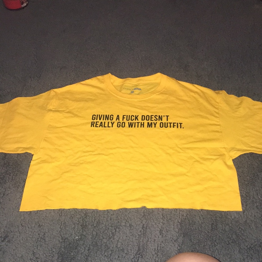 Yellow fashion nova crop top